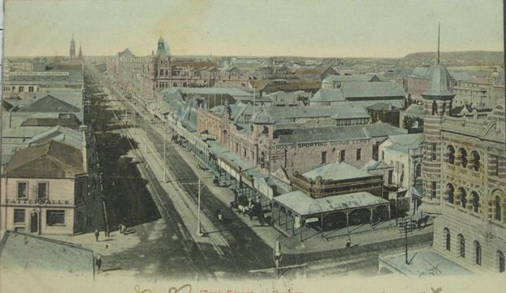 A view of West Street, Durban, 1907, looking west