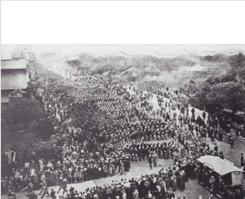 Durban Light Infantry marching in Durban, Anglo-Boer War, 1899-1902