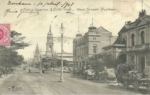 Durban Police Station and Drill Hall, West Street, 1908