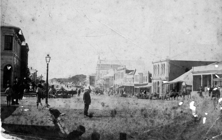 Photograph of a busy West Street, Durban