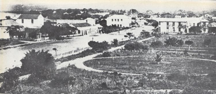 The Town Gardens, Farewell Square and a view of West Street, Durban, 1864