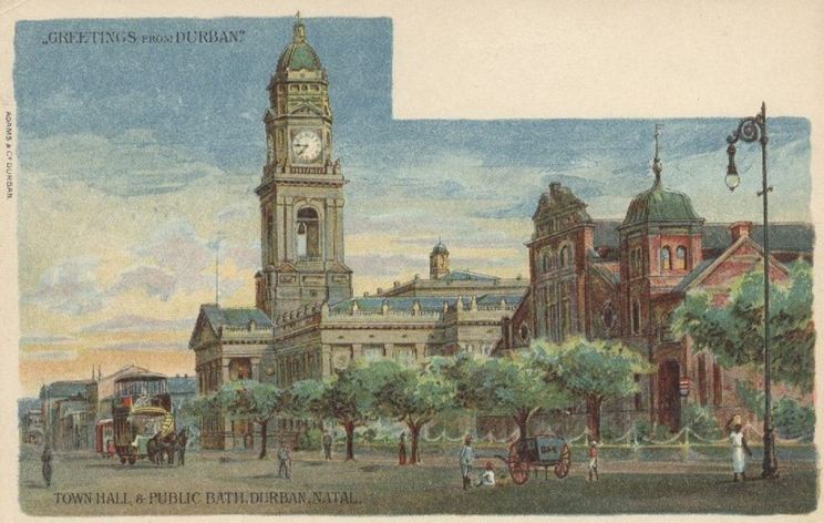 Town Hall and Public Baths, West Street, Durban