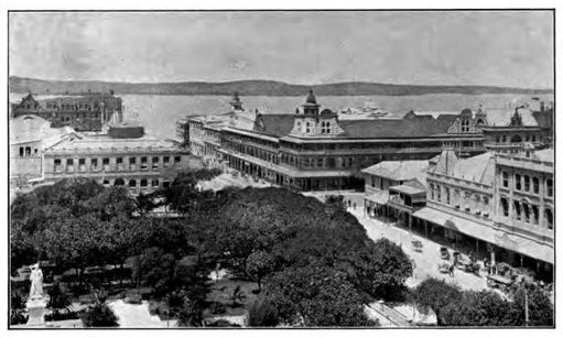 A view of Gardiner Street and Town Gardens, Durban