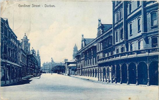 Gardiner Street, looking north towards the Durban Railway Station