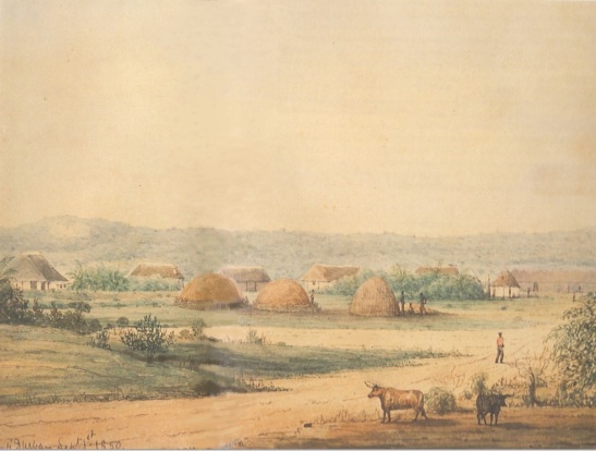 Painting by P L G Cloete called Camp D'urban, 1850