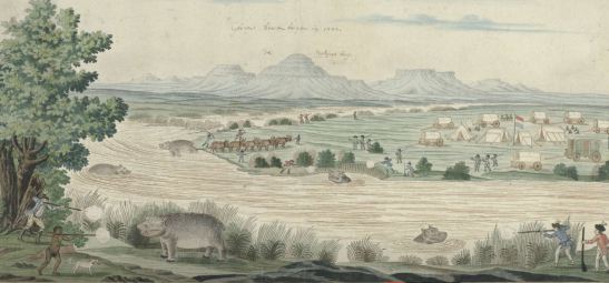 outspan, Robert Jacob Gordon, Zeekoei River, 1778, wagon