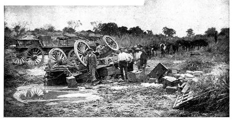 Overturned wagon, Anglo-Boer War