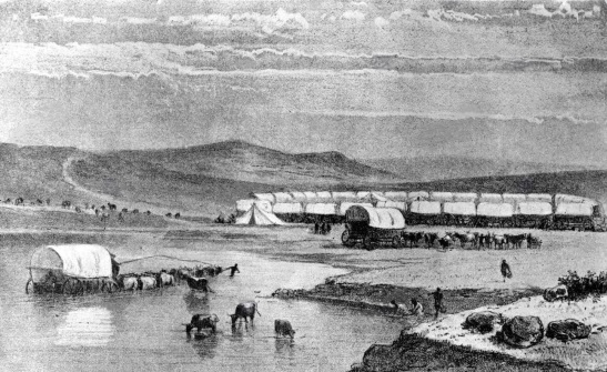 wagon, 1835, Outspan, and Laager